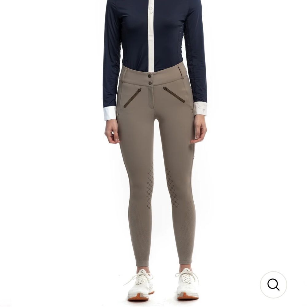 Million Dollar Breech Knee Patch Higher Rise, Super Stretch Beige color size 30R
